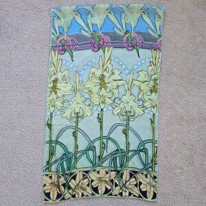 Alphonse Mucha Lily Silk Chiffon Scarf